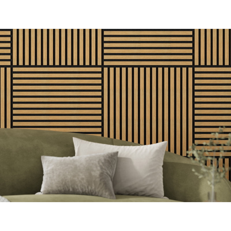 Mexen Linea 15 Ακουστικό πάνελ τοίχου 60 x 60 cm (4 τεμάχια), τσόχα 9 mm, τεχνικός