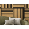 Mexen Linea 15 akustični stenski panel 60 x 60 cm (4 kos), filc 9 mm, tehnični furnir, Hrast Classic - S110-60607-15-041