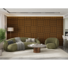 Mexen Linea 15 pannello a parete acustico 60 x 60 cm (4pz.), feltro 9 mm, impiallacciatura tecnica, Rovere Naturale