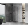 Mexen Mist-H Cabine de douche pivotante Duo 90 x 90 cm, transparent, métal gris - 8A5-090L-090P-95-00