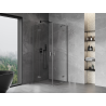 Mexen Mist-H Duo kabina prysznicowa uchylna 90 x 90 cm, transparent, gun metal - 8A5-090L-090P-95-00