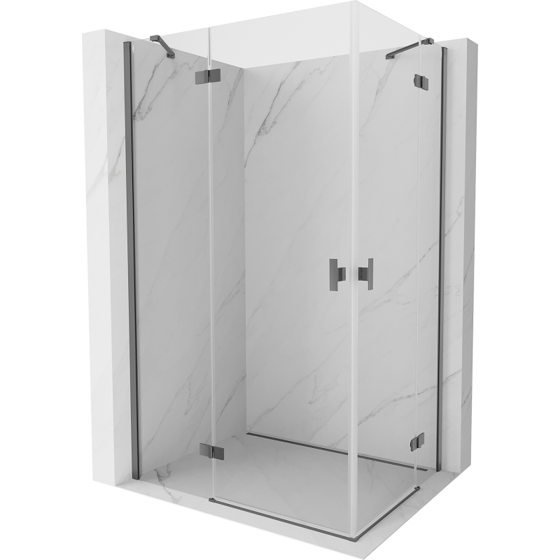 Mexen Mist-H Duo kabina prysznicowa uchylna lewa 110 x 90 cm, transparent, gun metal - 8A5-110L-090P-95-00
