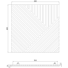 Mexen Linea 25 panel ścienny akustyczny 60 x 60 cm (4szt.), filc 9 mm, fornir techniczny, Dąb Natural - S110-60607-25-042