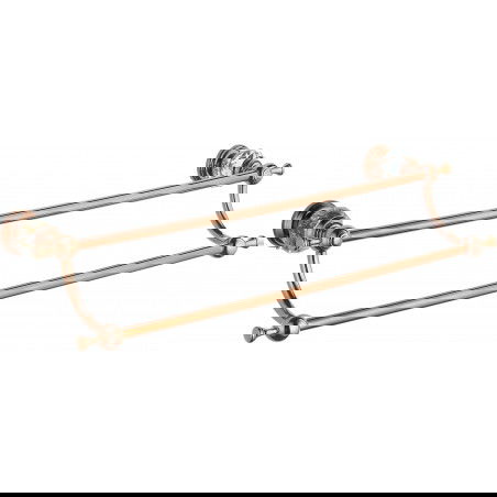 Mexen Estela duebel Handtuchhänger, rose gëllt - 7011525-60