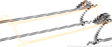 Mexen Estela doble toallero, oro rosa - 7011525-60