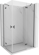 Mexen Mist-H Duo cabine de douche battante droite 75 x 105 cm, transparent, métal canon - 8A5-075L-105P-95-00