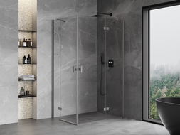 Mexen Mist-H Duo svängbar duschkabin höger 80 x 115 cm, transparent, gun metal - 8A5-080L-115P-95-00