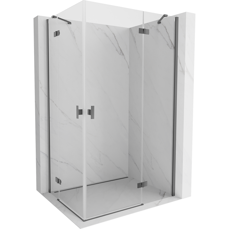 Mexen Mist-H Duo kabina prysznicowa uchylna prawa 80 x 120 cm, transparent, gun metal - 8A5-080L-120P-95-00