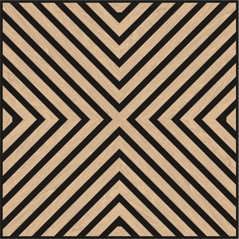 Mexen Linea 01 akoestisch wandpaneel 60 x 60 cm (4 stuks), vilt 9 mm, technisch fineer, Gebleekte Eik - S110-60607-01-040