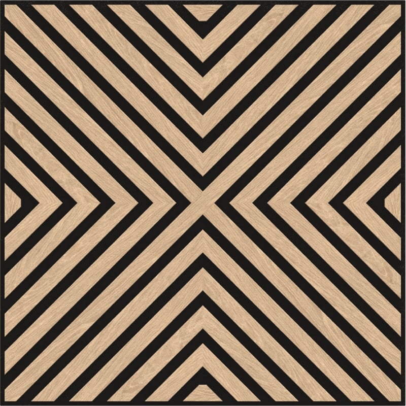 Mexen Linea 01 akustični stenski panel 60 x 60 cm (4 kosi), filc 9 mm, tehnični furnir, Beljeni Hrast - S110-60607-01-040