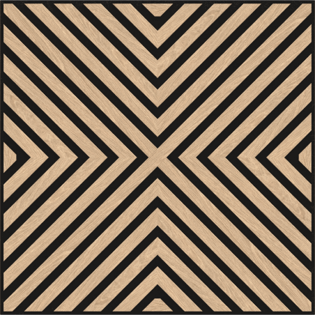 Mexen Linea 01 panel ścienny akustyczny 60 x 60 cm (4szt.), filc 9 mm, fornir techniczny, Bielony Dąb - S110-60607-01-040