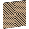 Mexen Linea 01 akustiska sienas panelis 60 x 60 cm (4 gab.), filcs 9 mm, tehniskais finieris, Balināts Ozols