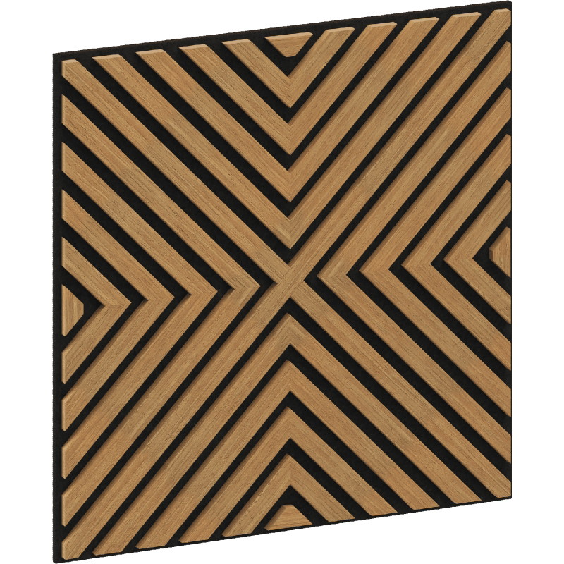 Mexen Linea 01 akustiskā sienas panelis 60 x 60 cm (4 gab.), filcs 9 mm, tehniskais finierējums, Classic Ozols