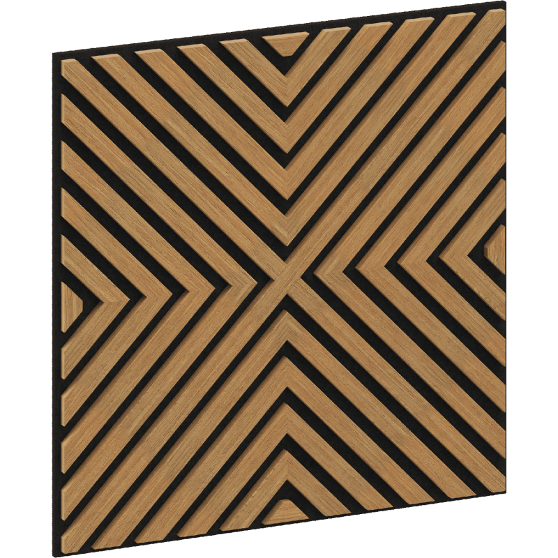 Mexen Linea 01 panel ścienny akustyczny 60 x 60 cm (4szt.), filc 9 mm, fornir techniczny, Dąb Classic - S110-60607-01-041