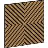 Mexen Linea 01 panneau mural acoustique 60 x 60 cm (4 pièces), feutre 9 mm, placage technique, Chêne Classic
