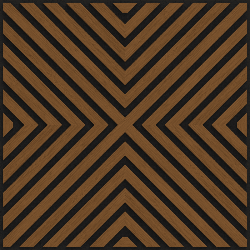 Mexen Linea 01 panel ścienny akustyczny 60 x 60 cm (4szt.), filc 9 mm, fornir techniczny, Dąb Natural - S110-60607-01-042