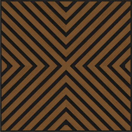 Mexen Linea 01 panel ścienny akustyczny 60 x 60 cm (4szt.), filc 9 mm, fornir techniczny, Dąb Natural - S110-60607-01-042