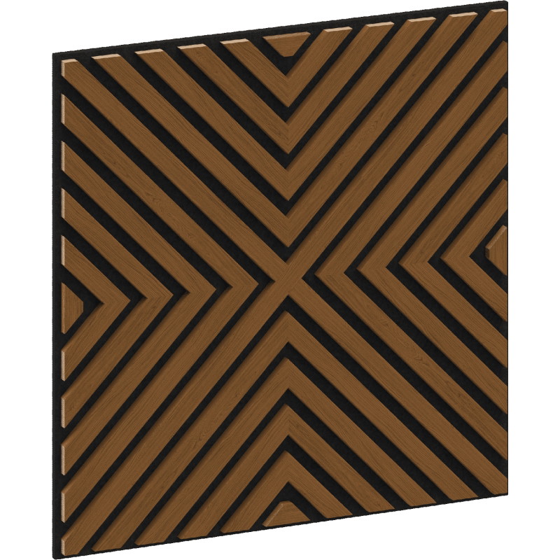 Mexen Linea 01 akustinen seinäpaneeli 60 x 60 cm (4 kpl), huopa 9 mm, tekninen viilu, Luonnon tammi - S110-60607-01-042