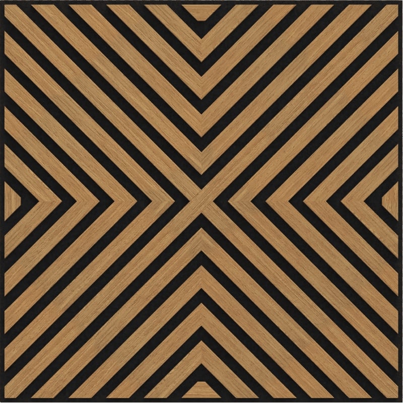 Mexen Linea 01 akustična stenska plošča 60 x 60 cm (4 kosi), filc 9 mm, tehnični furnir, Classic hrast - S110-60607-01-041