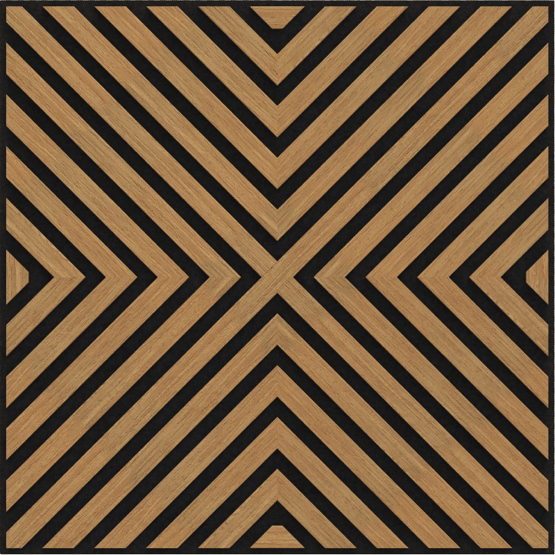 Mexen Linea 01 akustiskā sienas panelis 60 x 60 cm (4 gab.), filcs 9 mm, tehniskais finierējums, Classic Ozols