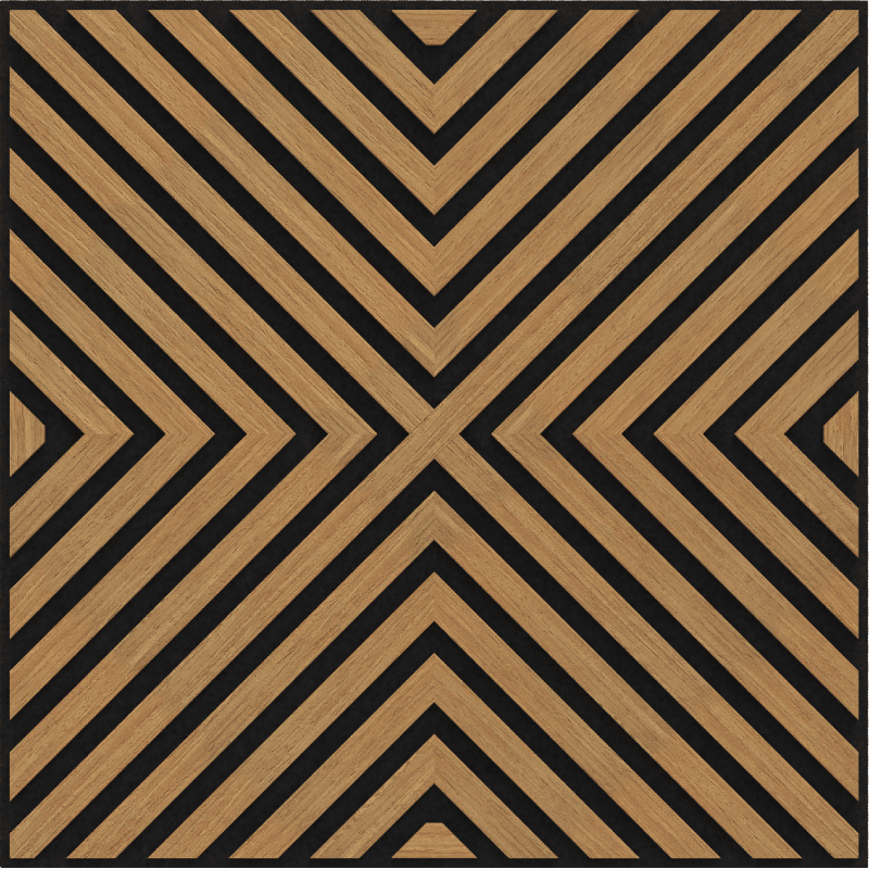 Mexen Linea 01 panel ścienny akustyczny 60 x 60 cm (4szt.), filc 9 mm, fornir techniczny, Dąb Classic - S110-60607-01-041