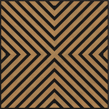 Mexen Linea 01 panel ścienny akustyczny 60 x 60 cm (4szt.), filc 9 mm, fornir techniczny, Dąb Classic - S110-60607-01-041