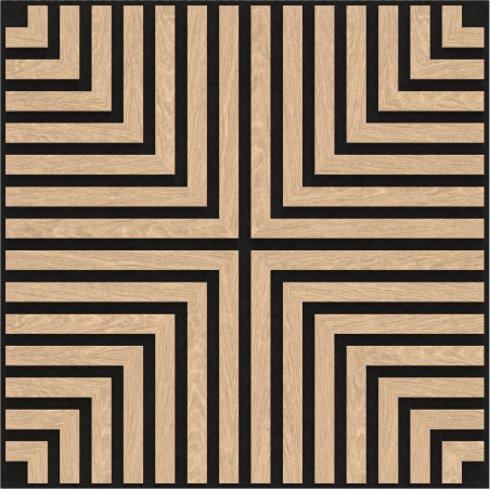 Mexen Linea 02 panel ścienny akustyczny 60 x 60 cm (4szt.), filc 9 mm, fornir techniczny, Bielony Dąb - S110-60607-02-040