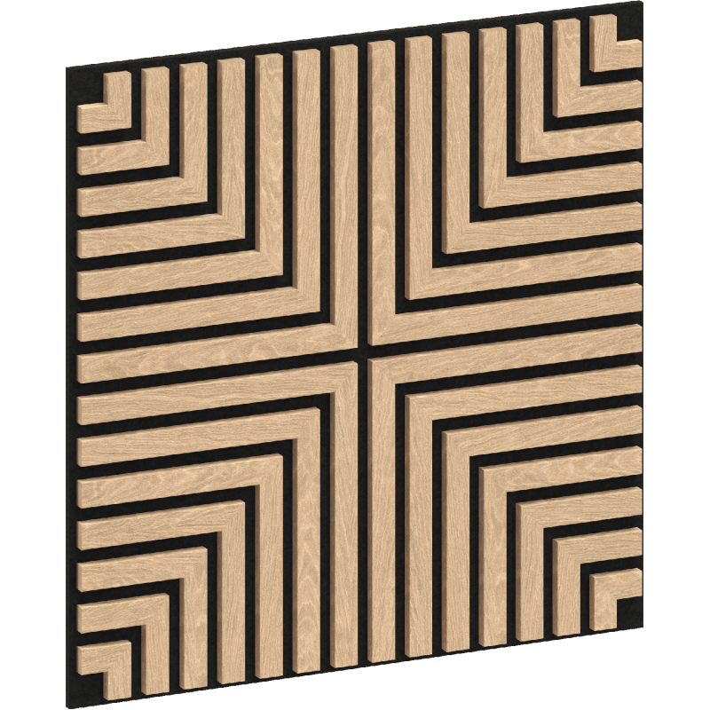 Mexen Linea 02 panel ścienny akustyczny 60 x 60 cm (4szt.), filc 9 mm, fornir techniczny, Bielony Dąb - S110-60607-02-040