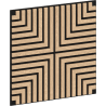 Mexen Linea 02 akustična stenska plošča 60 x 60 cm (4 kosi), filc 9 mm, tehnični furnir, Beljeni Hrast - S110-60607-02-040