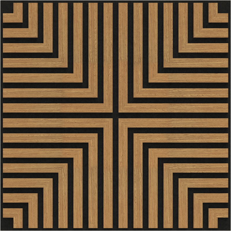Mexen Linea 02 panel ścienny akustyczny 60 x 60 cm (4szt.), filc 9 mm, fornir techniczny, Dąb Classic - S110-60607-02-041