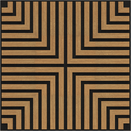 Mexen Linea 02 panel ścienny akustyczny 60 x 60 cm (4szt.), filc 9 mm, fornir techniczny, Dąb Classic - S110-60607-02-041