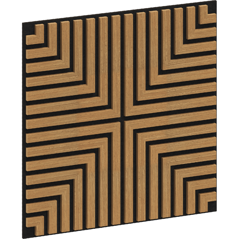 Mexen Linea 02 panel ścienny akustyczny 60 x 60 cm (4szt.), filc 9 mm, fornir techniczny, Dąb Classic - S110-60607-02-041