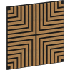 Mexen Linea 02 panel ścienny akustyczny 60 x 60 cm (4szt.), filc 9 mm, fornir techniczny, Dąb Classic - S110-60607-02-041