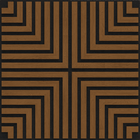 Mexen Linea 02 panel ścienny akustyczny 60 x 60 cm (4szt.), filc 9 mm, fornir techniczny, Dąb Natural - S110-60607-02-042
