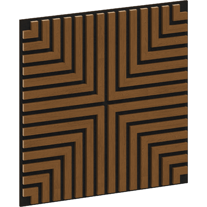 Mexen Linea 02 panel ścienny akustyczny 60 x 60 cm (4szt.), filc 9 mm, fornir techniczny, Dąb Natural - S110-60607-02-042