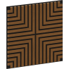 Mexen Linea 02 akustični stenski panel 60 x 60 cm (4 kosi), filc 9 mm, tehnični furnir, Naravni Hrast - S110-60607-02-042