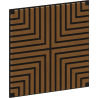 Mexen Linea 02 akustiska sienas panelis 60 x 60 cm (4 gab.), filcs 9 mm, tehniskais finieris, Dabiskais Ozols