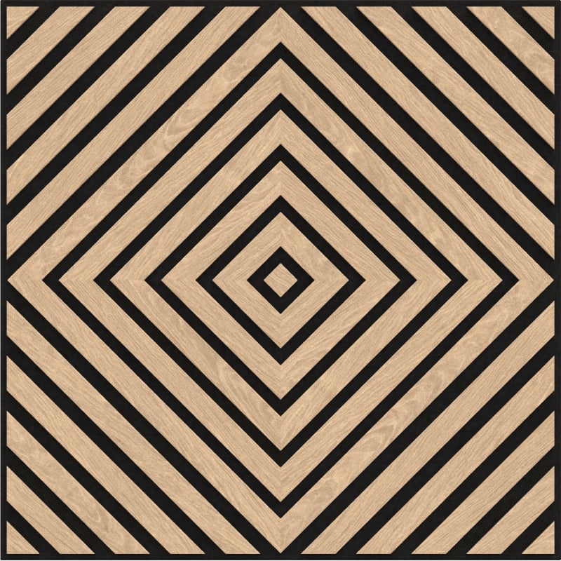 Mexen Linea 03 akustična stenska plošča 60 x 60 cm (4 kos), filc 9 mm, tehnični furnir, Beljen hrast - S110-60607-03-040