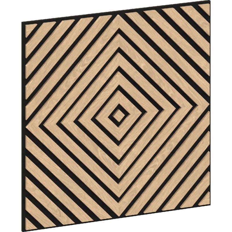 Mexen Linea 03 panel de pared acústico 60 x 60 cm (4uds.), fieltro 9 mm, chapa técnica, Roble Blanqueado - S110-60607-03-040