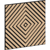 Mexen Linea 03 akustična stenska plošča 60 x 60 cm (4 kos), filc 9 mm, tehnični furnir, Beljen hrast - S110-60607-03-040