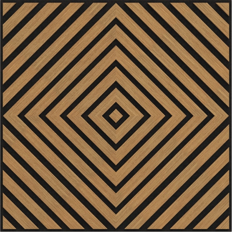 Mexen Linea 03 akustična stenska plošča 60 x 60 cm (4 kos), filc 9 mm, tehnični furnir, Classic hrast - S110-60607-03-041