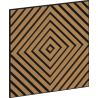 Mexen Linea 03 pannello acustico da parete 60 x 60 cm (4 pezzi), feltro 9 mm, impiallacciatura tecnica, Quercia Classic