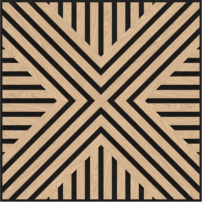 Mexen Linea 05 panel ścienny akustyczny 60 x 60 cm (4szt.), filc 9 mm, fornir techniczny, Bielony Dąb - S110-60607-05-040