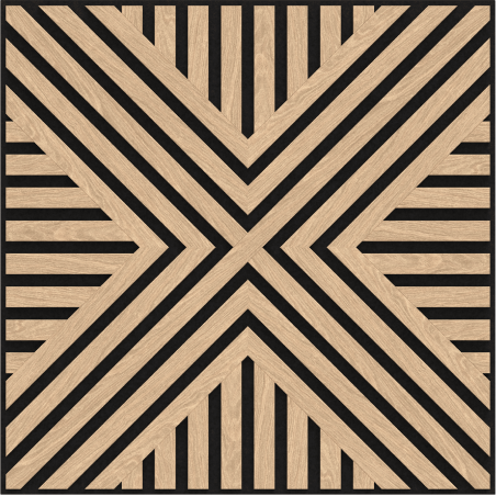 Mexen Linea 05 panel ścienny akustyczny 60 x 60 cm (4szt.), filc 9 mm, fornir techniczny, Bielony Dąb - S110-60607-05-040