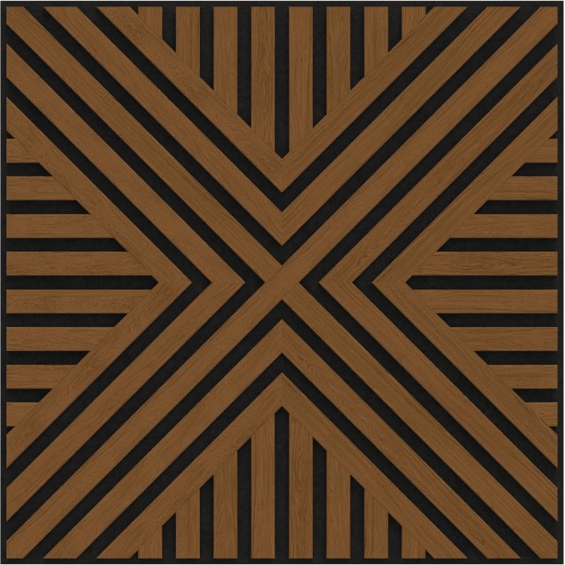 Mexen Linea 05 akustična stenska plošča 60 x 60 cm (4 kosi), klobučevina 9 mm, tehnični furnir, naravni hrast