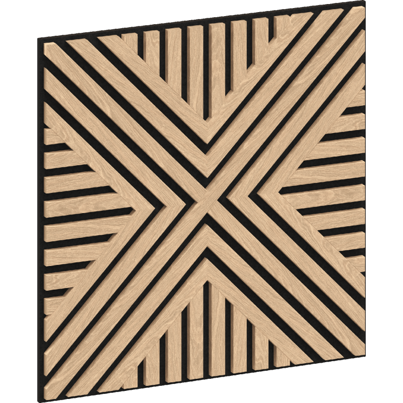 Mexen Linea 06 panel ścienny akustyczny 60 x 60 cm (4szt.), filc 9 mm, fornir techniczny, Bielony Dąb - S110-60607-06-040
