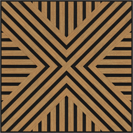 Mexen Linea 06 panel ścienny akustyczny 60 x 60 cm (4szt.), filc 9 mm, fornir techniczny, Dąb Classic - S110-60607-06-041