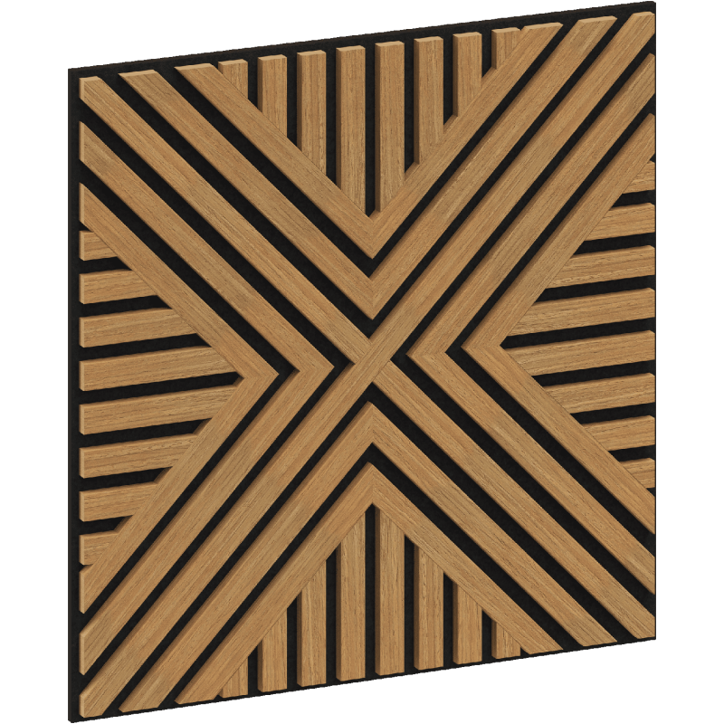 Mexen Linea 06 panel ścienny akustyczny 60 x 60 cm (4szt.), filc 9 mm, fornir techniczny, Dąb Classic - S110-60607-06-041