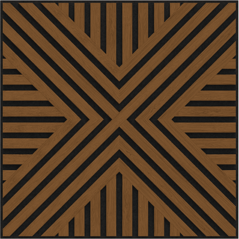 Mexen Linea 06 panel ścienny akustyczny 60 x 60 cm (4szt.), filc 9 mm, fornir techniczny, Dąb Natural - S110-60607-06-042