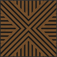 Mexen Linea 06 pannello acustico da parete 60 x 60 cm (4 pezzi), feltro 9 mm, impiallacciatura tecnica, Quercia Naturale